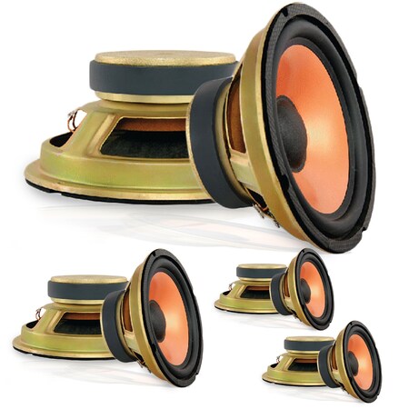 5 Core 8 Inch Subwoofer Replacement DJ Speaker Car Loudspeaker 1100W PMPO 4 PACK WF 8"-890 4 PC